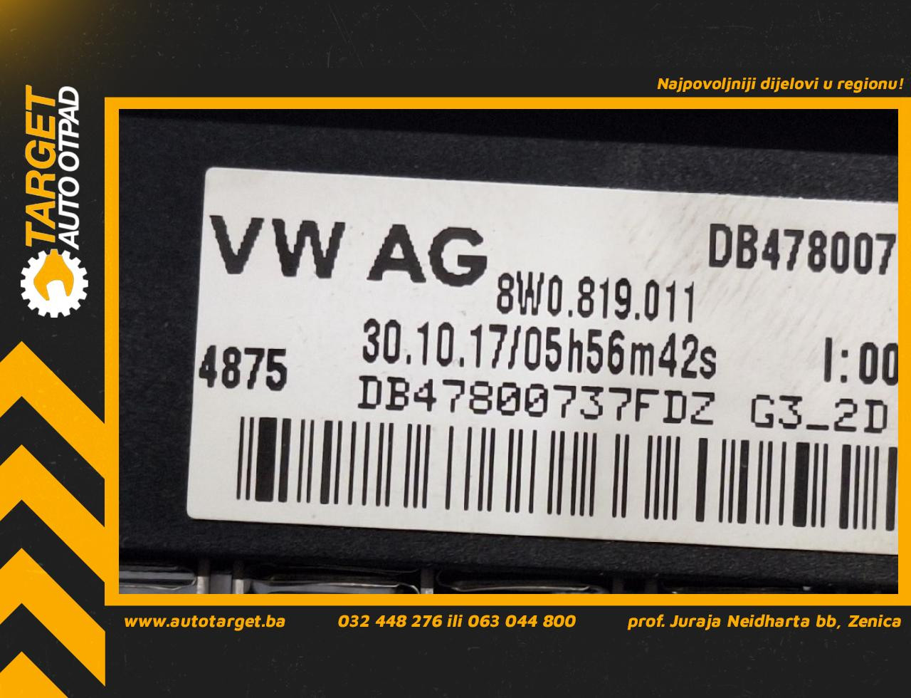 DIJELOVI GRIJAC AUDI Q5 (FY) > 17 - 20  2.0 8W0819011