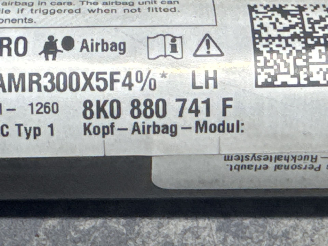 KROVNI AIRBAG AUDI A4 (B8) > 12-15 8K0880741F