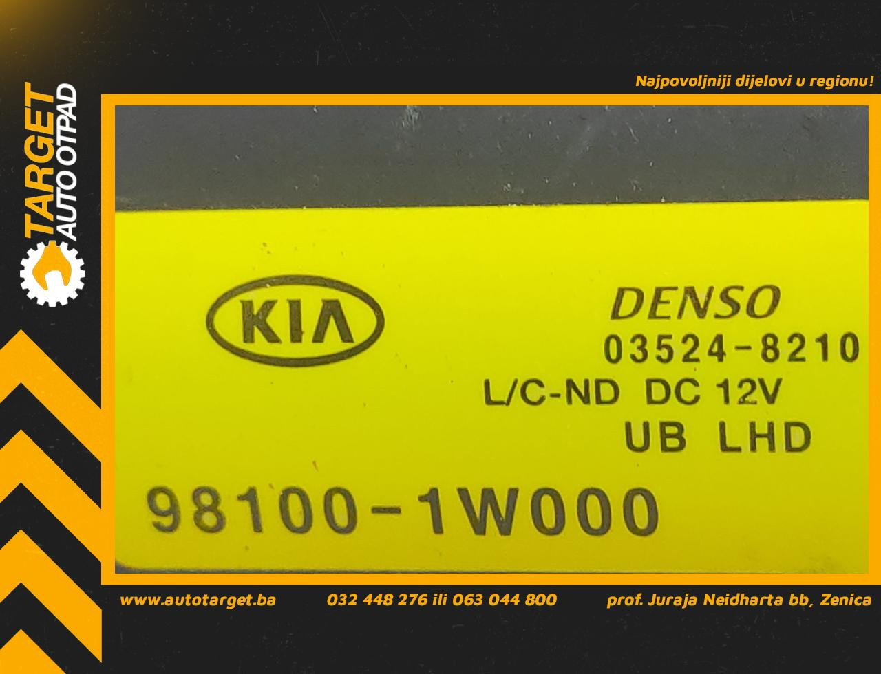 DIJELOVI MOTORIC PREDNJEG BRISACA KIA RIO > 11-14 981001W000