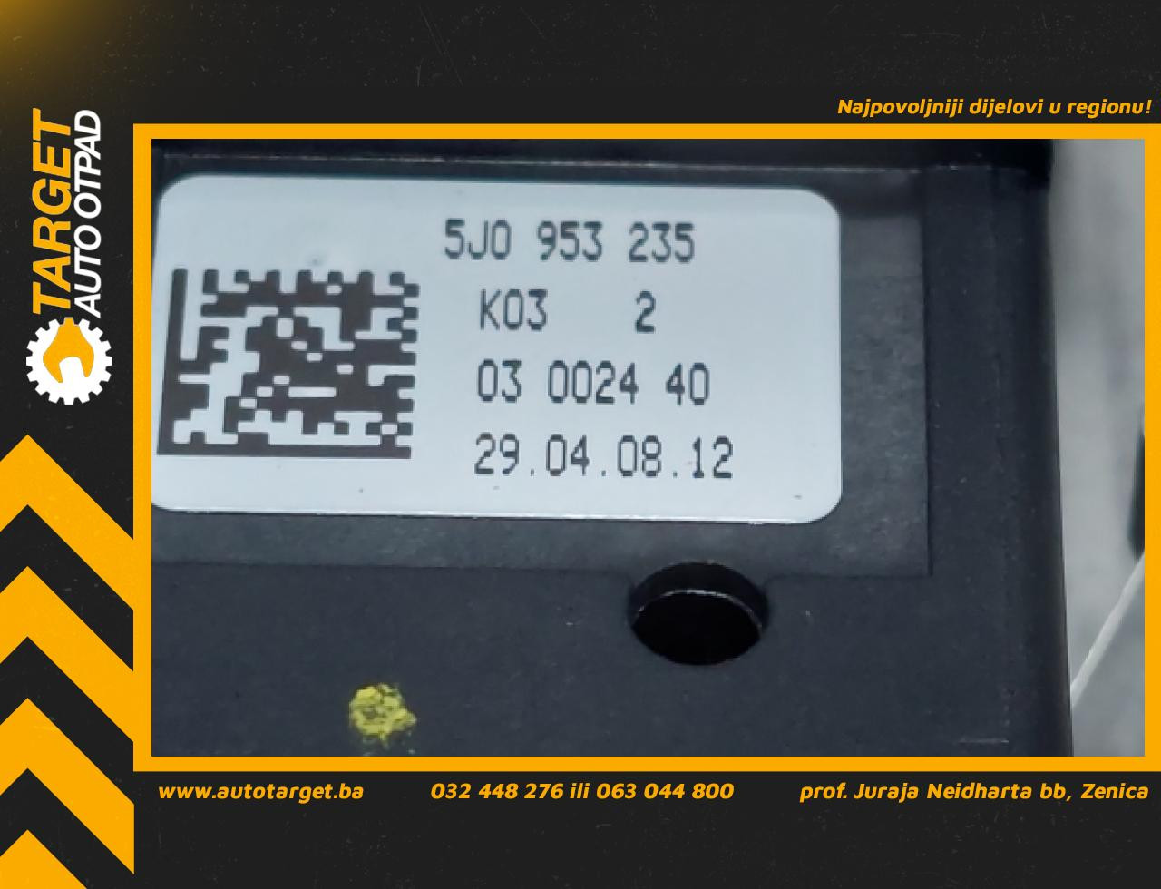 DIJELOVI PREKIDAC SKODA FABIA > 07-10 5J0953235