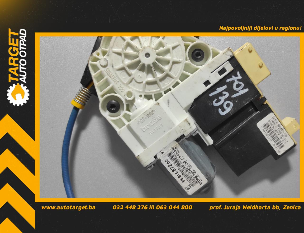 MOTORIC PODIZACA STAKLA PEUGEOT 307 > 05-09 9681587280