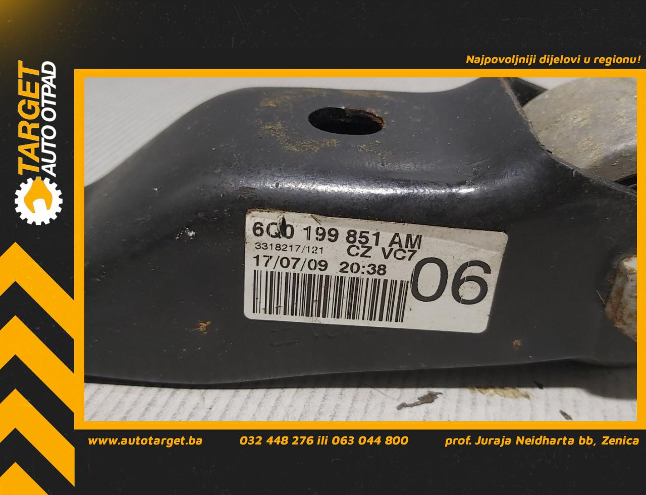 DIJELOVI NOSAC MOTORA SKODA FABIA > 07-10 6Q0199851AM