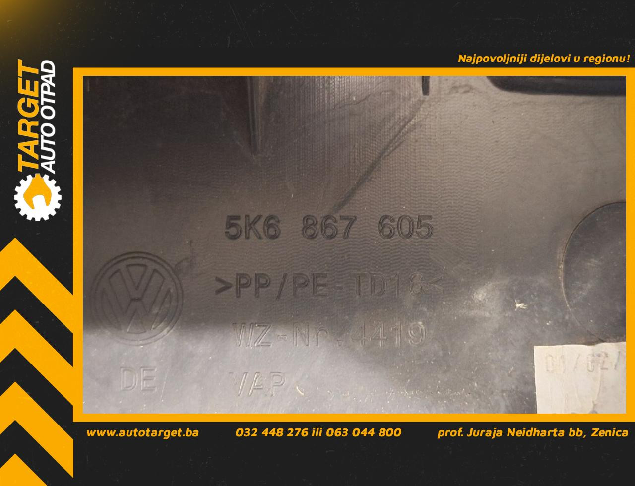 DIJELOVI PLASTIKA AUDI Q5 > 08-11 2.0 5K6867605