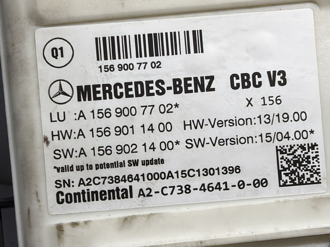 ELEKTRONIKA MODUL MERCEDES A KLASA (W176) > 15-18 A1569007702