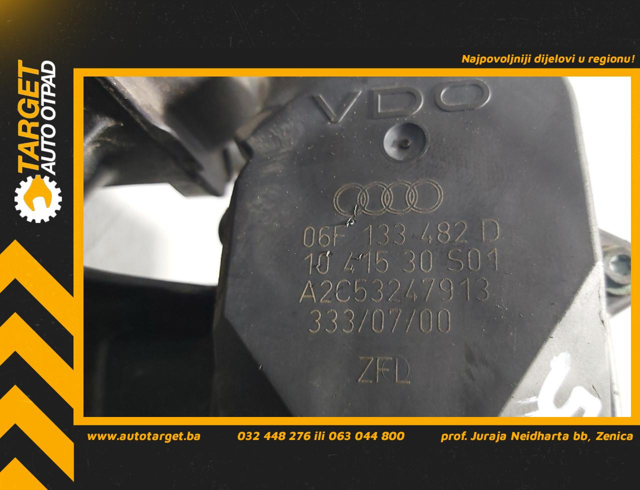 MOTORIC KLAPNE USISNE GRANE VW GOLF 5 GTI > 04-09 06F133482D