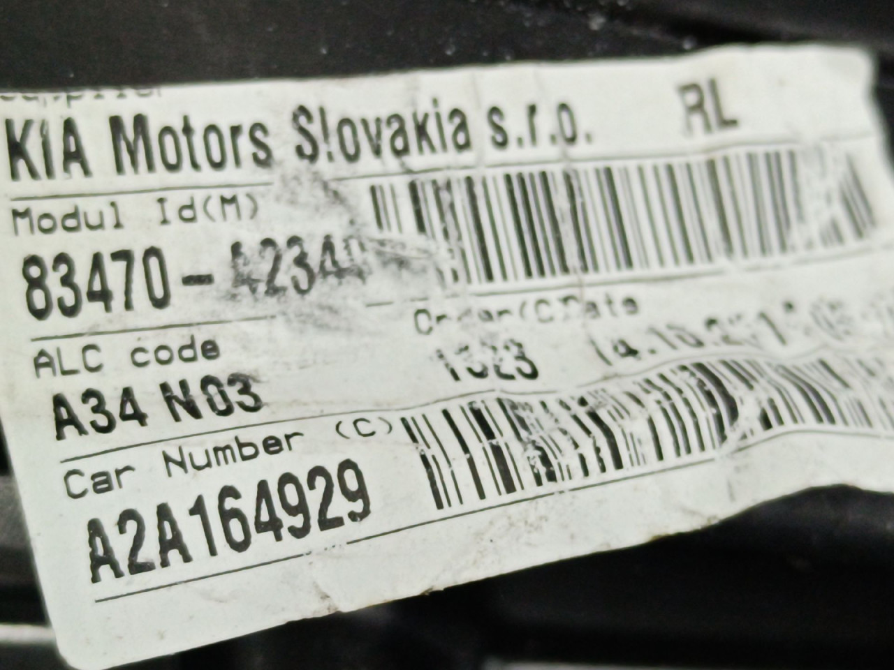 DIJELOVI ELEKTRO PODIZAC STAKLA KIA CEED > 18- 83470A2340