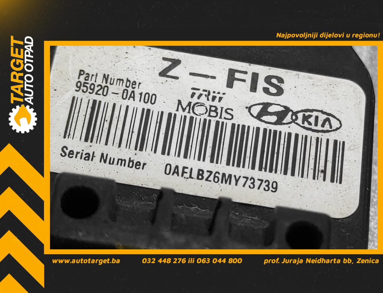 DIJELOVI SENZOR AIRBAGA HYUNDAI I30 > 10-12 1.6 95920-0A100