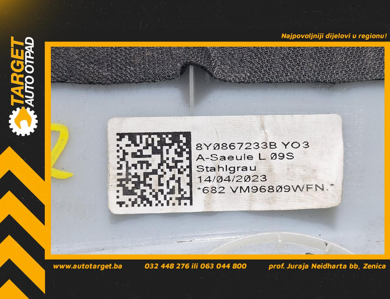 DIJELOVI LAJSNA AUDI A3 (8Y) > 20 -  1.4 8Y0867233B