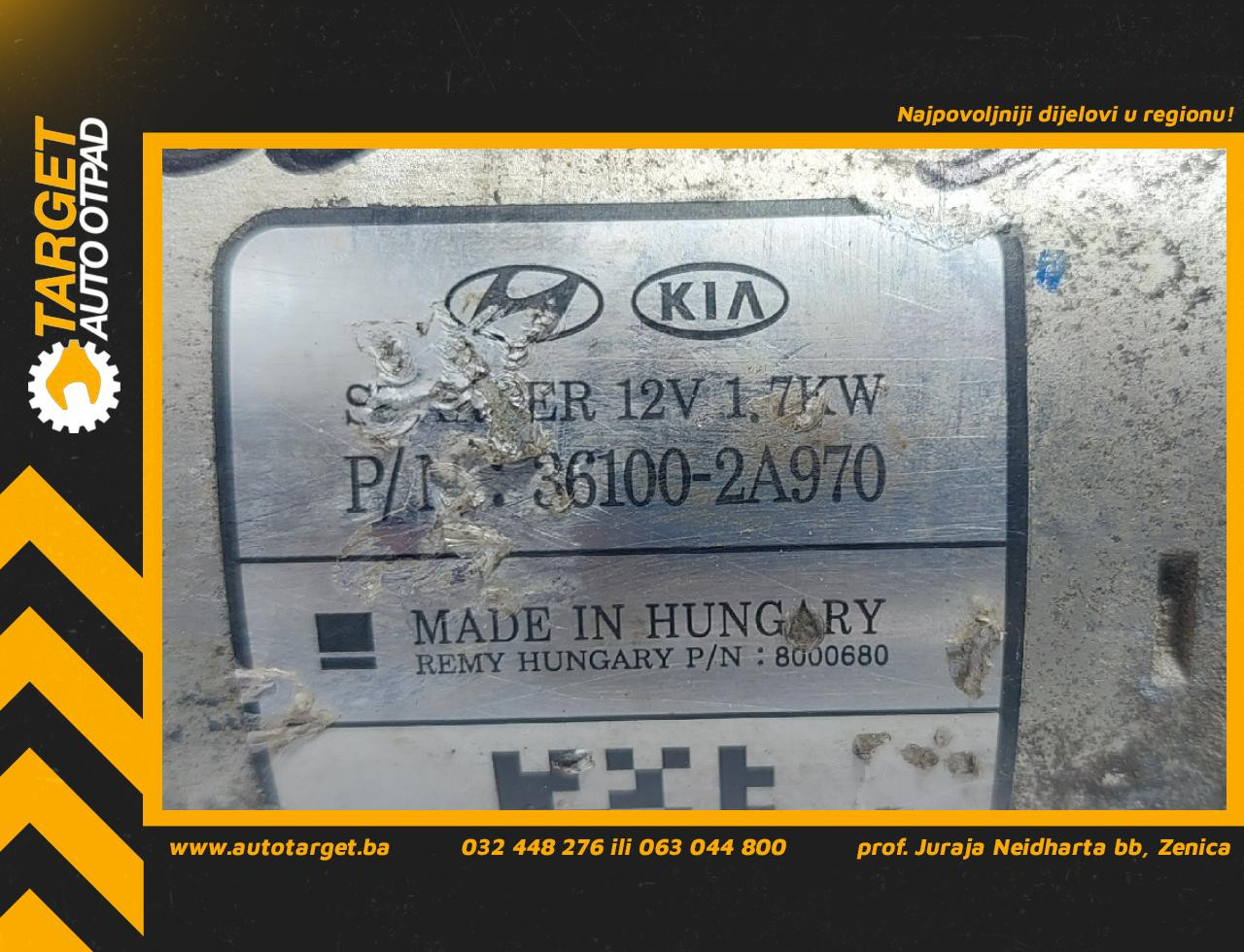 DIJELOVI ALNASER KIA CEED > 12-17 1.6 361002A970