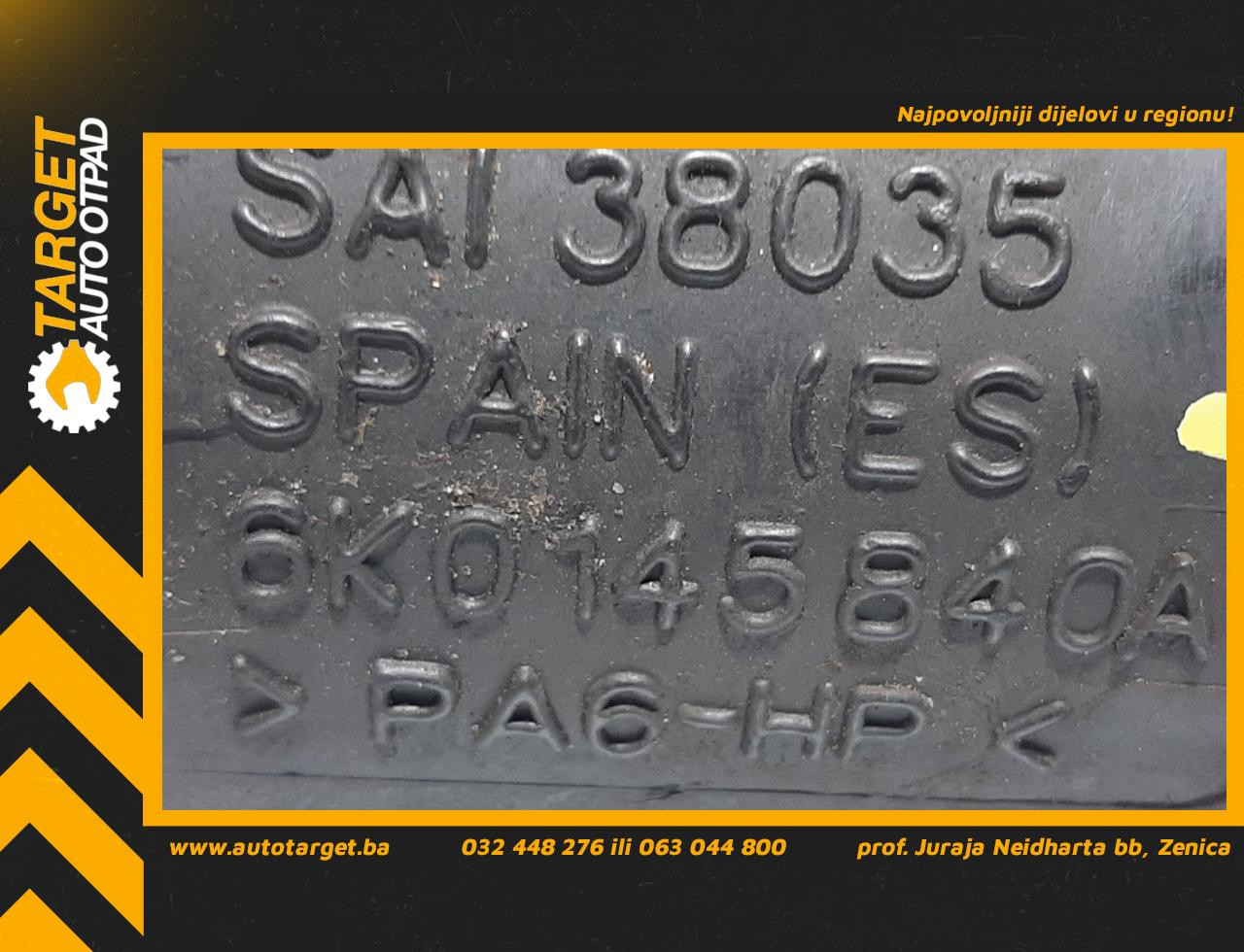 DIJELOVI CRIJEVO INTERKULERA VW POLO > 99-01 6K0145840AF