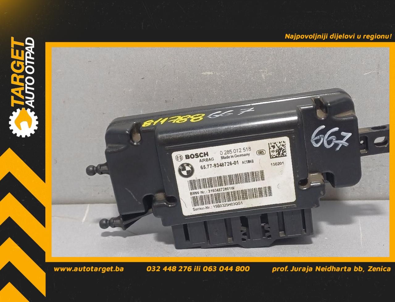 ELEKTRONIKA AIRBAGA BMW SERIJA 3 (F30/F31) > 15-18 9348