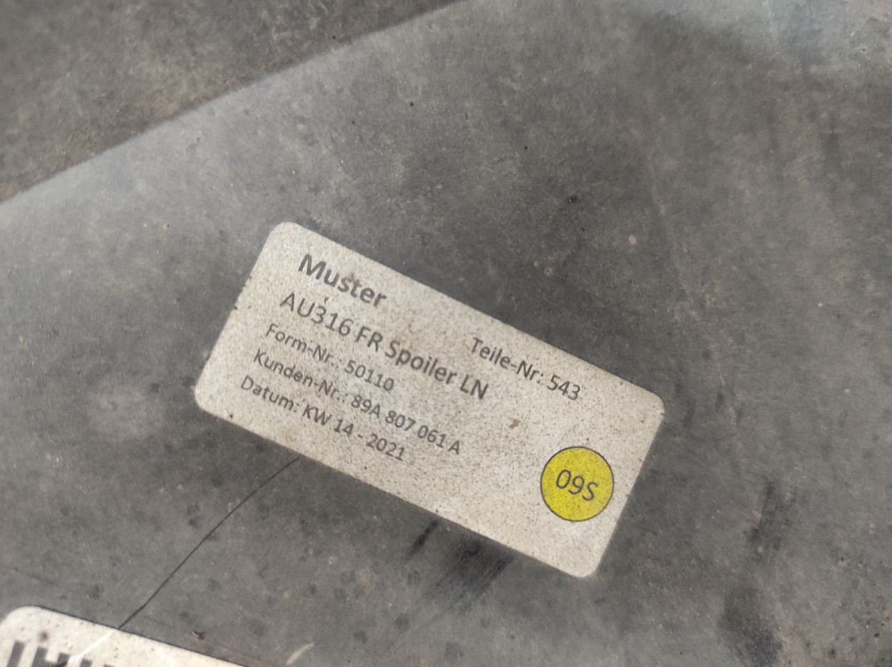 DIJELOVI SPOJLER AUDI Q4 E-TRON > 21- 89A807061A