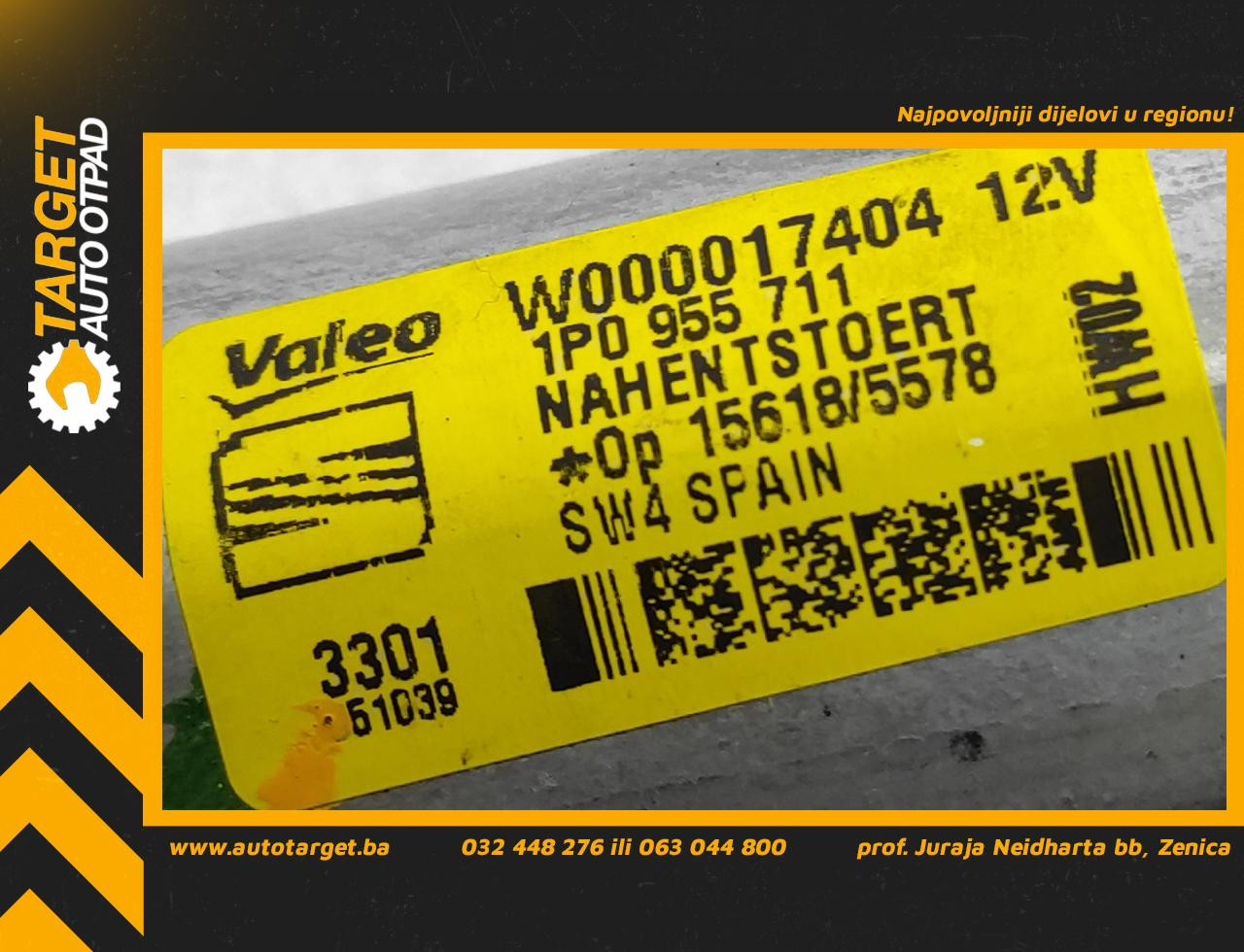 DIJELOVI MOTORIC BRISACA GEPEKA SEAT LEON > 09-12 1P0955711