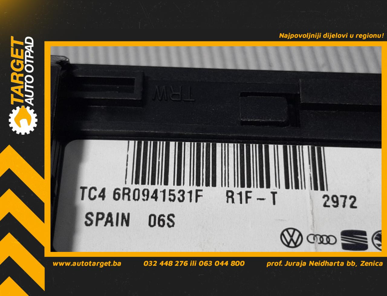 DIJELOVI PREKIDACI SVJETLA VW POLO > 09-14 6R0941531F