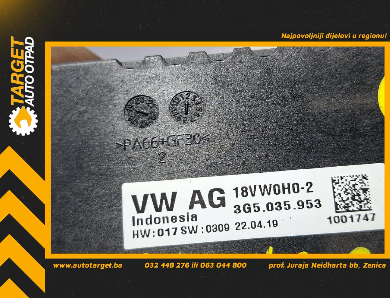 DIJELOVI ELEKTRONIKA MODUL VW PASSAT B8 > 19 - 1.6 3G5035953