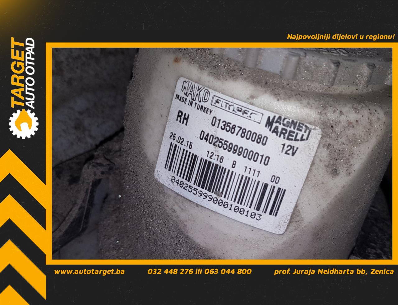 DIJELOVI MAGLENKA FIAT QUBO > 08-16 01356780080