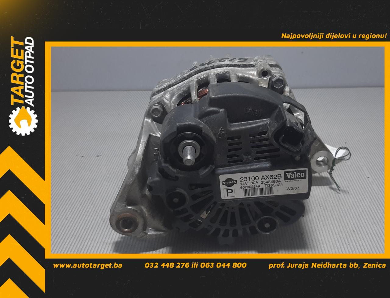 DIJELOVI ALTERNATOR NISSAN NOTE > 06-08 1.4 23100-AX62B