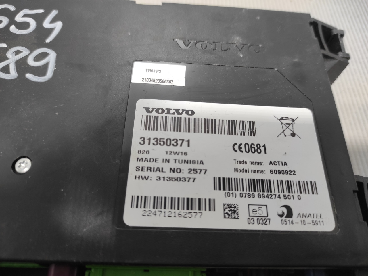 ELEKTRONIKA MODUL VOLVO XC60 > 08-12 31350371