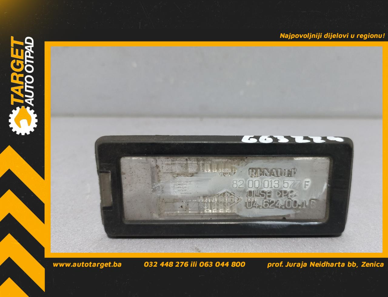 RASVJETA TABLICA RENAULT LATITUDE > 10-15 8200013577F