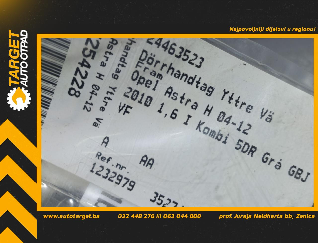 DIJELOVI RUCKA VRATA OPEL ASTRA H > 04-06 24463523