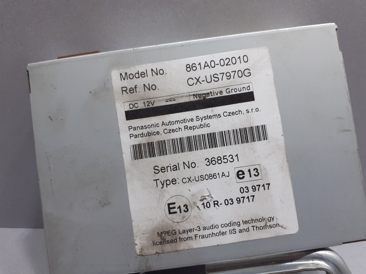 ELEKTRONIKA MODUL TOYOTA AURIS > 11-12 861A002010