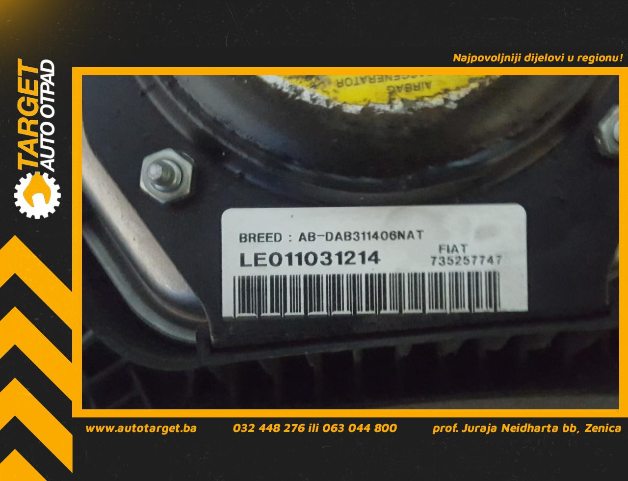 DIJELOVI AIRBAG VOLANA LANCIA LYBRA > 99-05 735257747