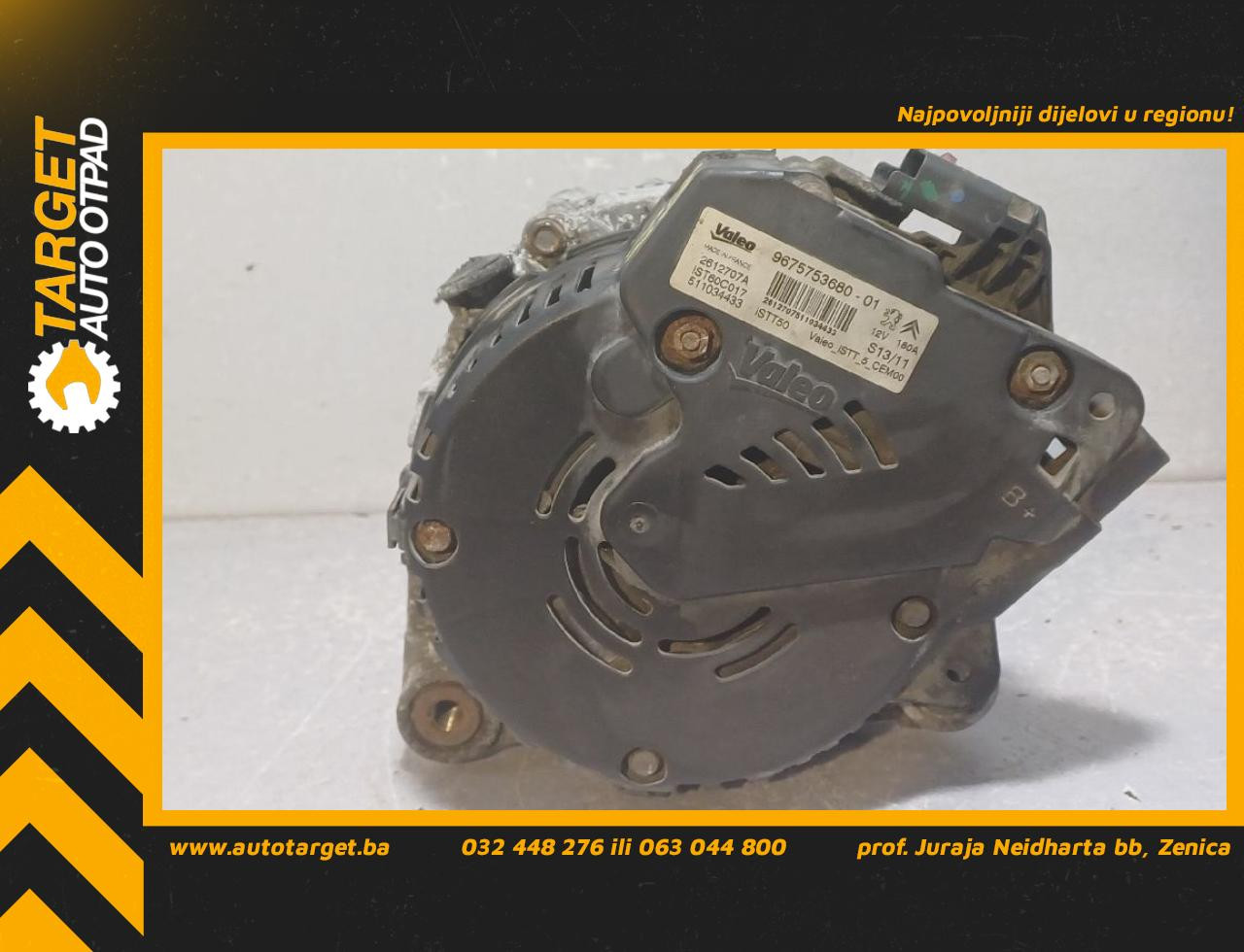 DIJELOVI ALTERNATOR PEUGEOT 508 > 11-14 1.6 9675753680