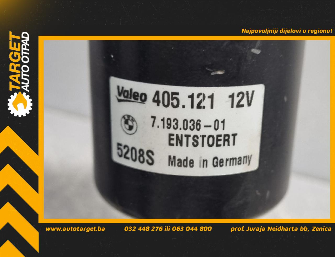 MOTORIC PREDNJEG BRISACA BMW SERIJA 1 (E87/E81) > 07-11 7193036