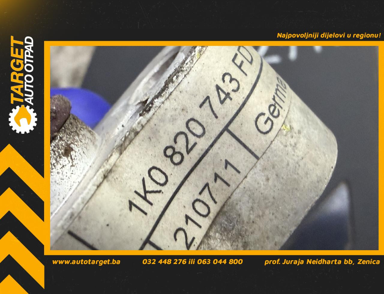 DIJELOVI CRIJEVO KLIME AUDI A4 (B8) > 12-15 2.0 1K0820743FD