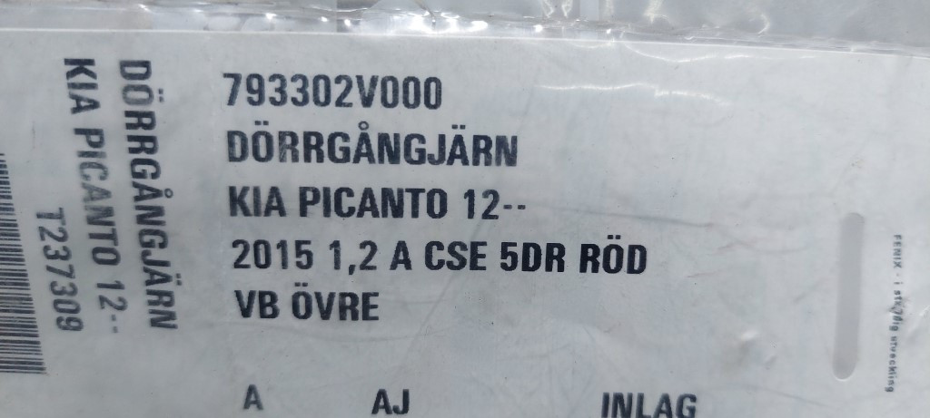 DIJELOVI BAGLAMA KIA PICANTO > 11-15 793302V000