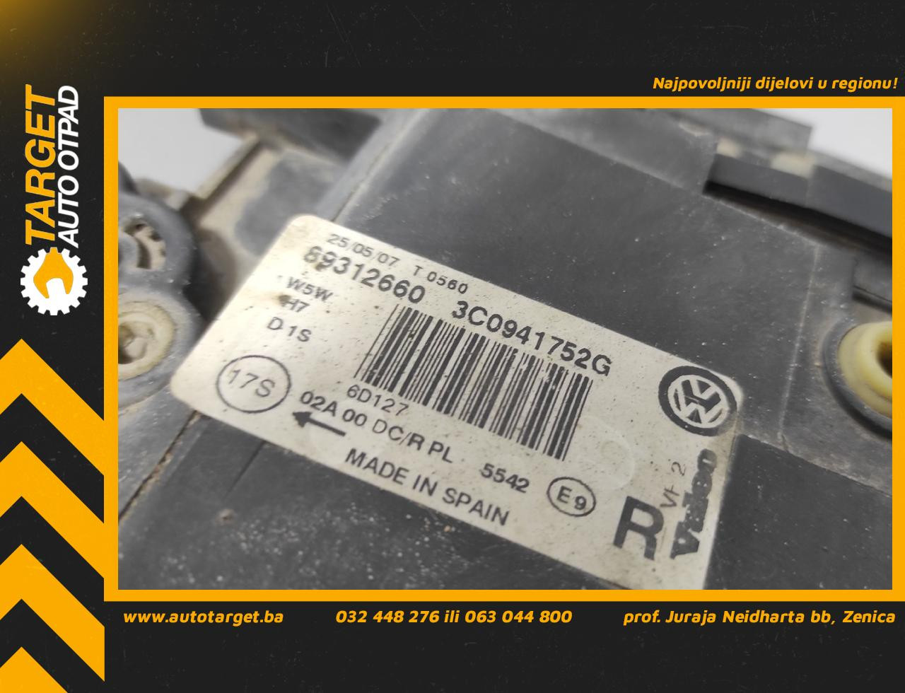 DIJELOVI FAR VW PASSAT B6 > 05-10 3C0941752G