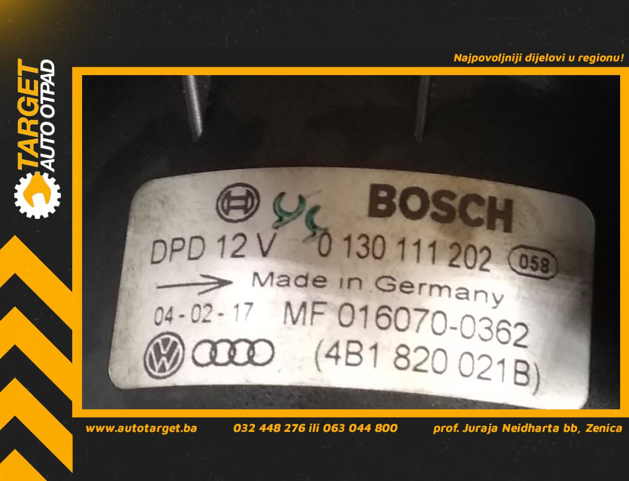 DIJELOVI VENTILATOR KABINE AUDI A6 > 01-04 0130111202