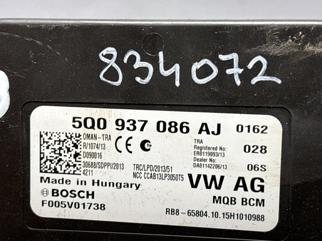 BCM ELEKTRONIKA VW PASSAT B8 > 14-19 5Q0937086AJ