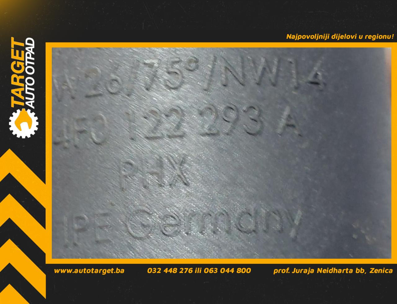 DIJELOVI CRIJEVO AUDI A4 (B8) > 12-15 2.0 4F0122293A