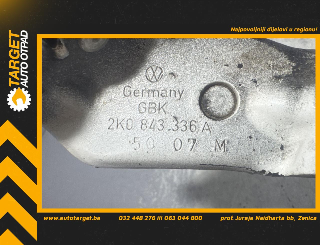 DIJELOVI KLIZAC VW CADDY > 03-10 1.9 2K0843336A