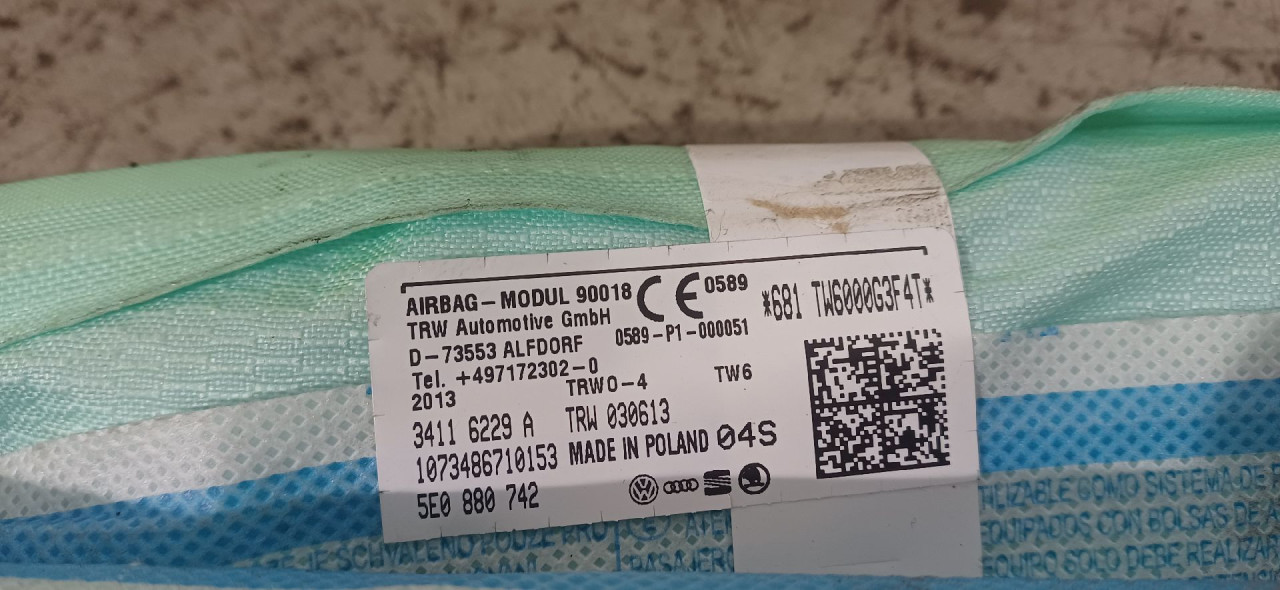 KROVNI AIRBAG SKODA OCTAVIA > 13-16 5E0880742