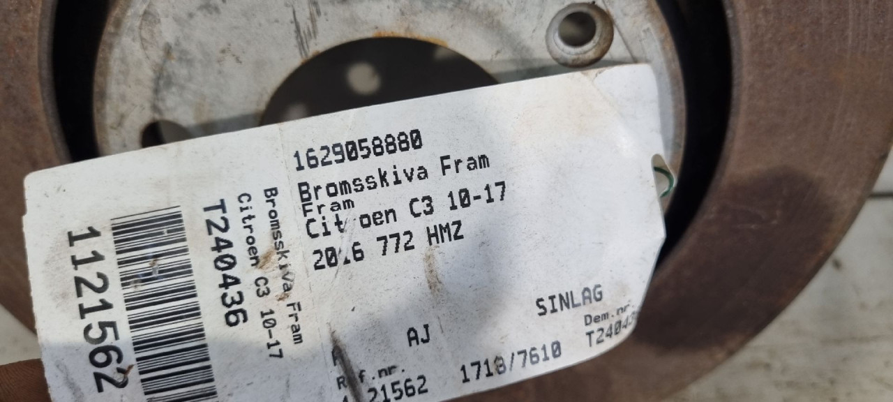 KOCIONI DISK CITROEN C3 > 13-16 1629058880