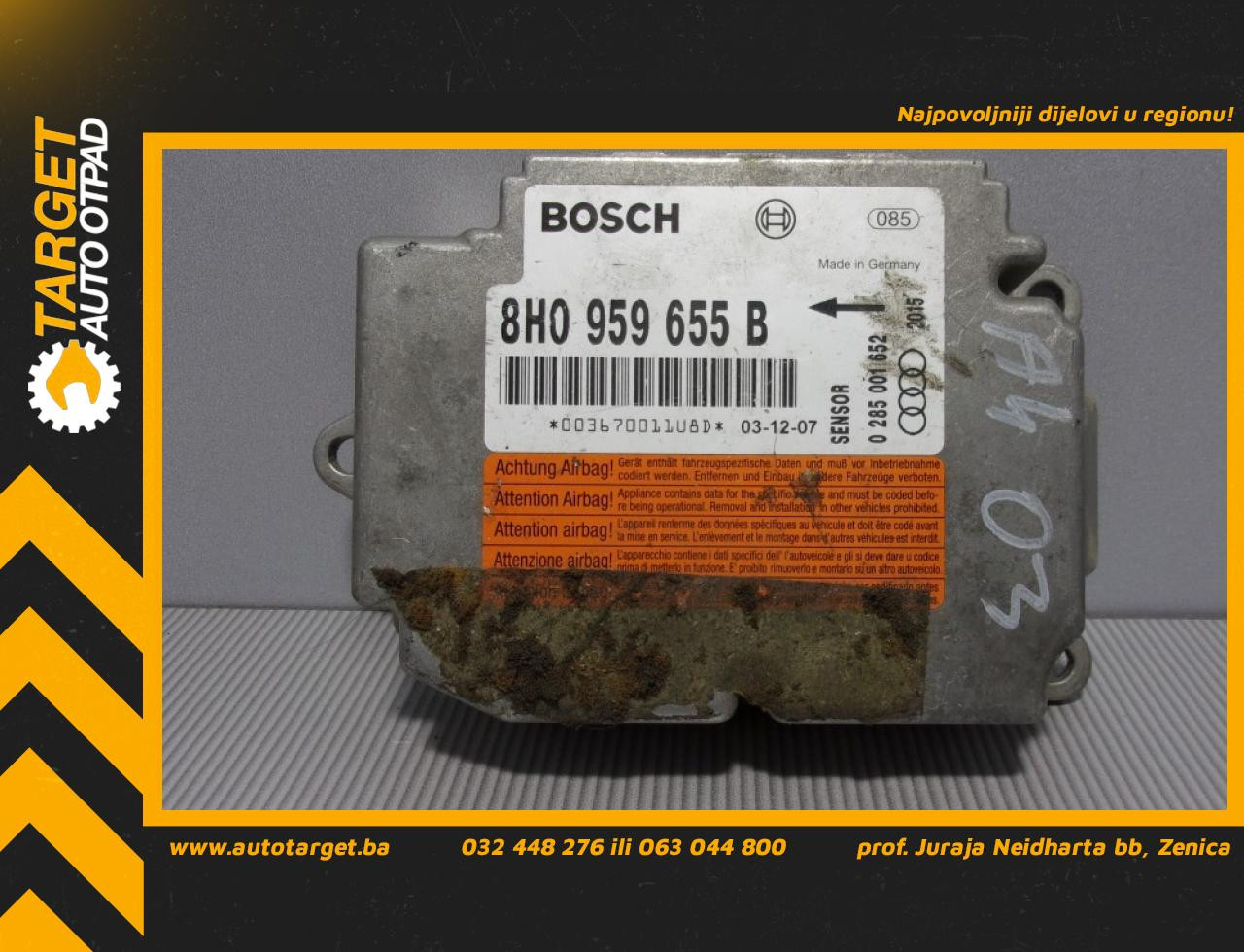 ELEKTRONIKA AIRBAGA AUDI A4 (B6) > 00-04 8H0959655B