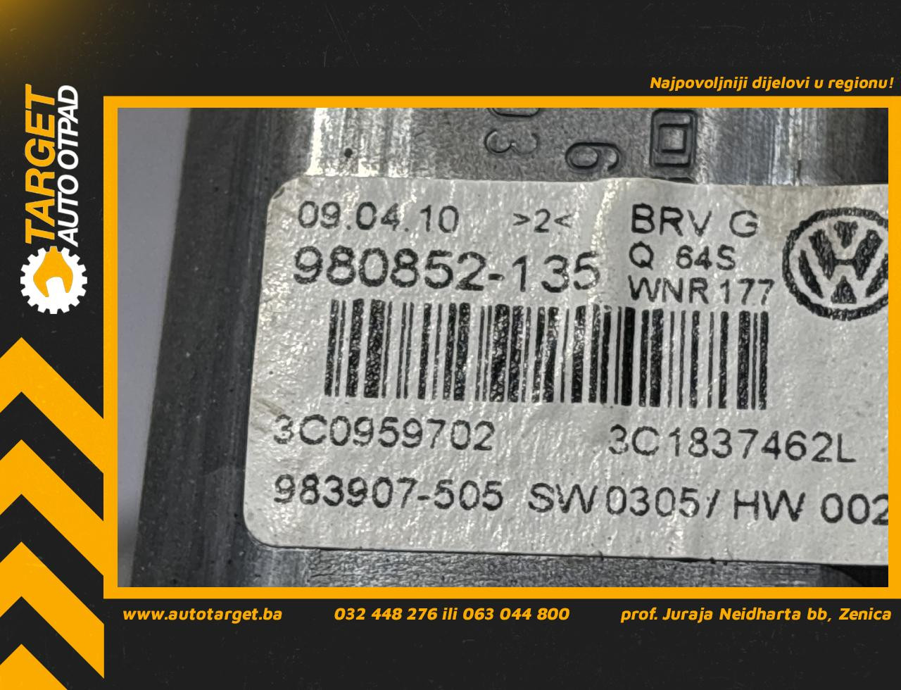 MOTORIC PODIZACA STAKLA VW PASSAT B6 > 05-10 3C0959702