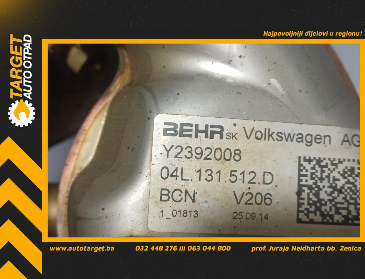 DIJELOVI HLADNJAK EGR VENTILA VW GOLF 7 SW > 13- 04L131512D