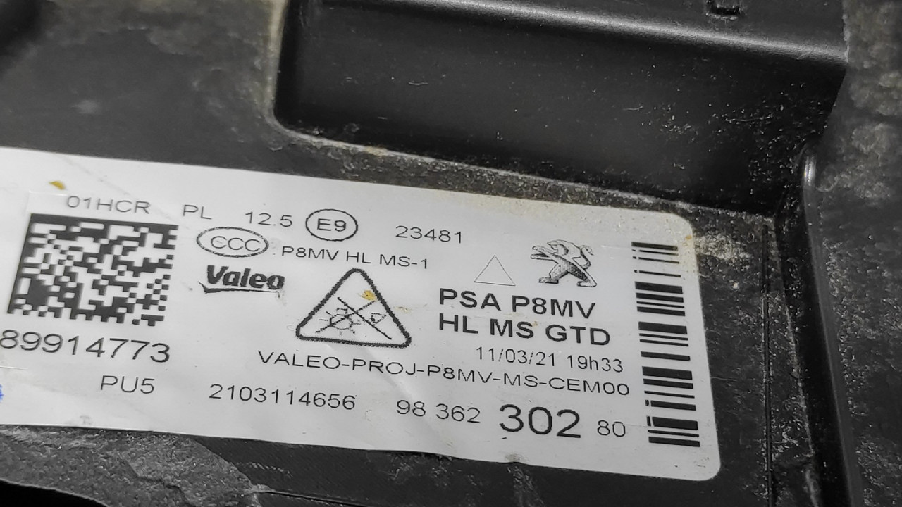 DIJELOVI FAR OSTECEN PEUGEOT 3008 > 20- 9836230280