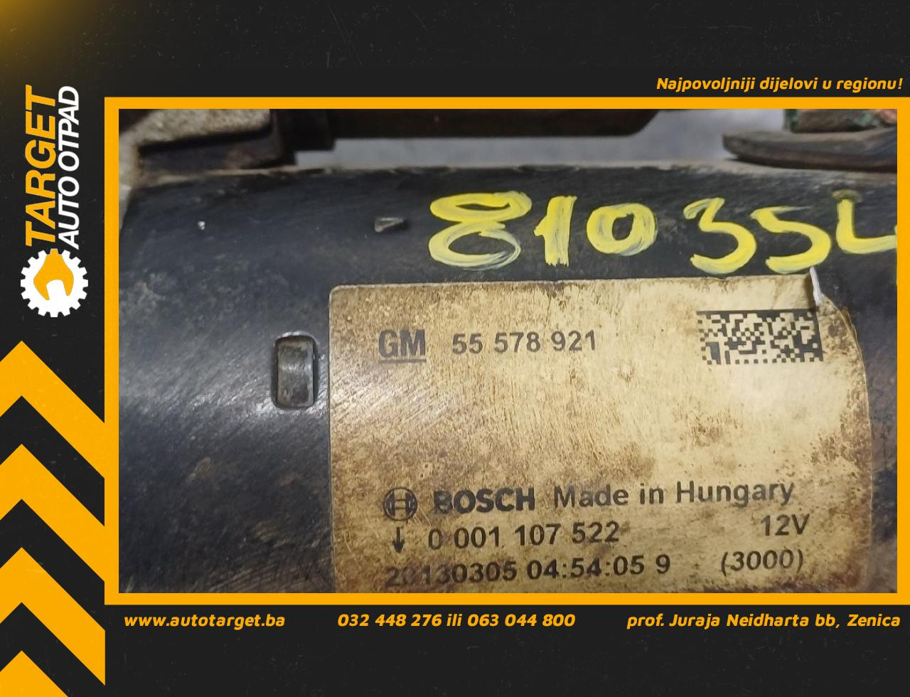 DIJELOVI ALNASER OPEL ASTRA J > 12-15 1.4 55578921