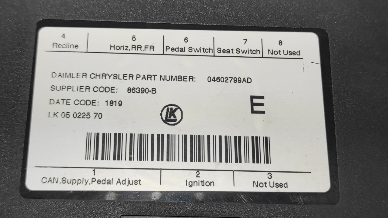 ELEKTRONIKA MODUL JEEP GRAND CHEROKEE > 05-10 04602799AD