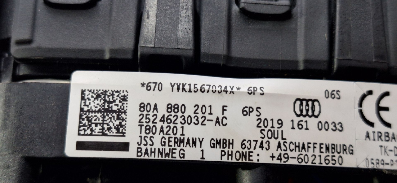 DIJELOVI AIRBAG VOLANA AUDI Q5 (FY) > 17 - 20  80A880201