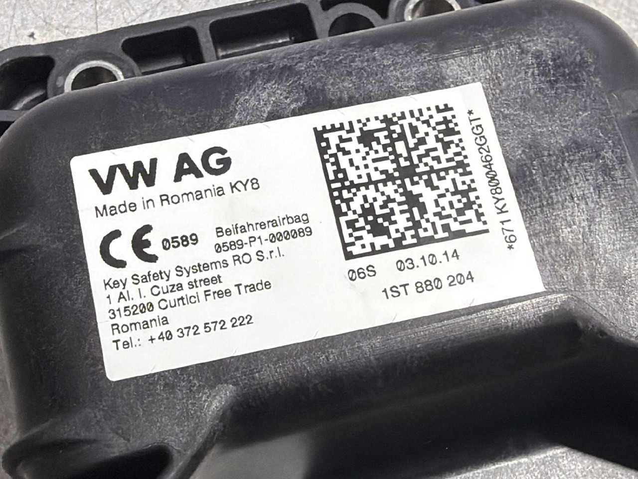 DIJELOVI AIRBAG SUVOZACA SKODA RAPID > 12-16 1.6 1ST880204