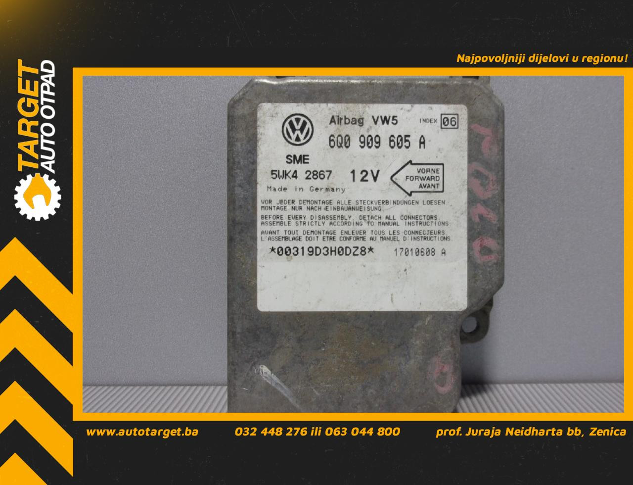ELEKTRONIKA AIRBAGA VW GOLF 4 > 97-03 6Q0909605A
