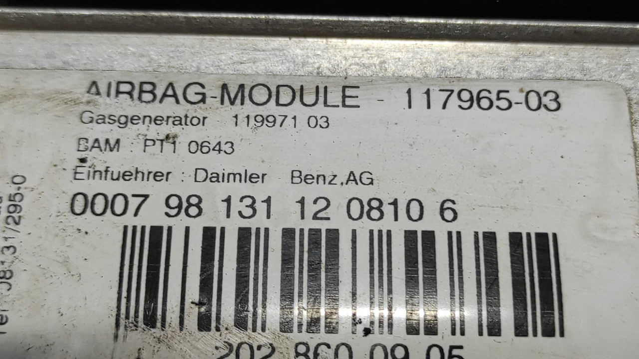 AIRBAG SUVOZACA MERCEDES C KLASA (W202) > 93-00 1179650