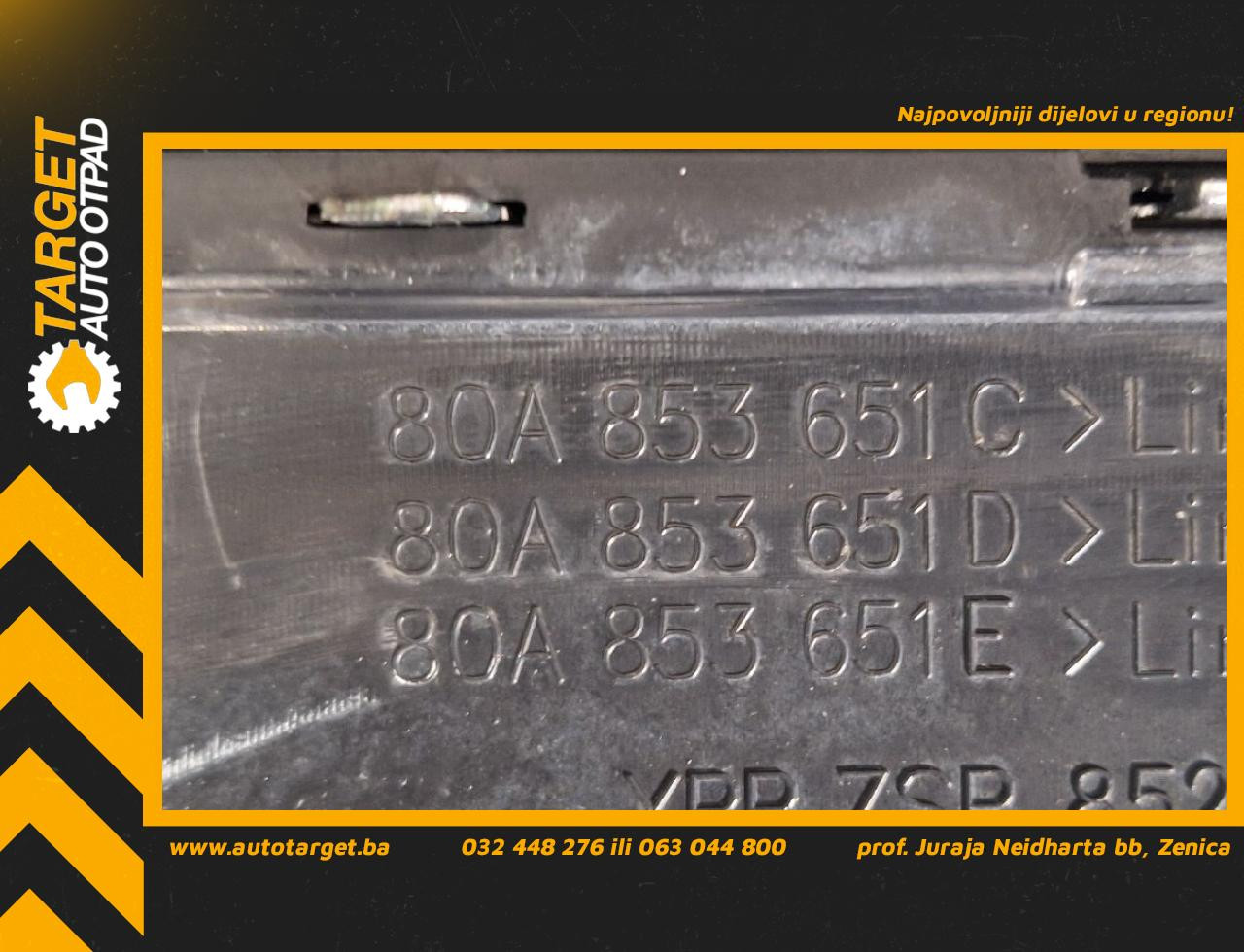 DIJELOVI MASKA AUDI Q5 (FY) > 17 - 20  80A853651C