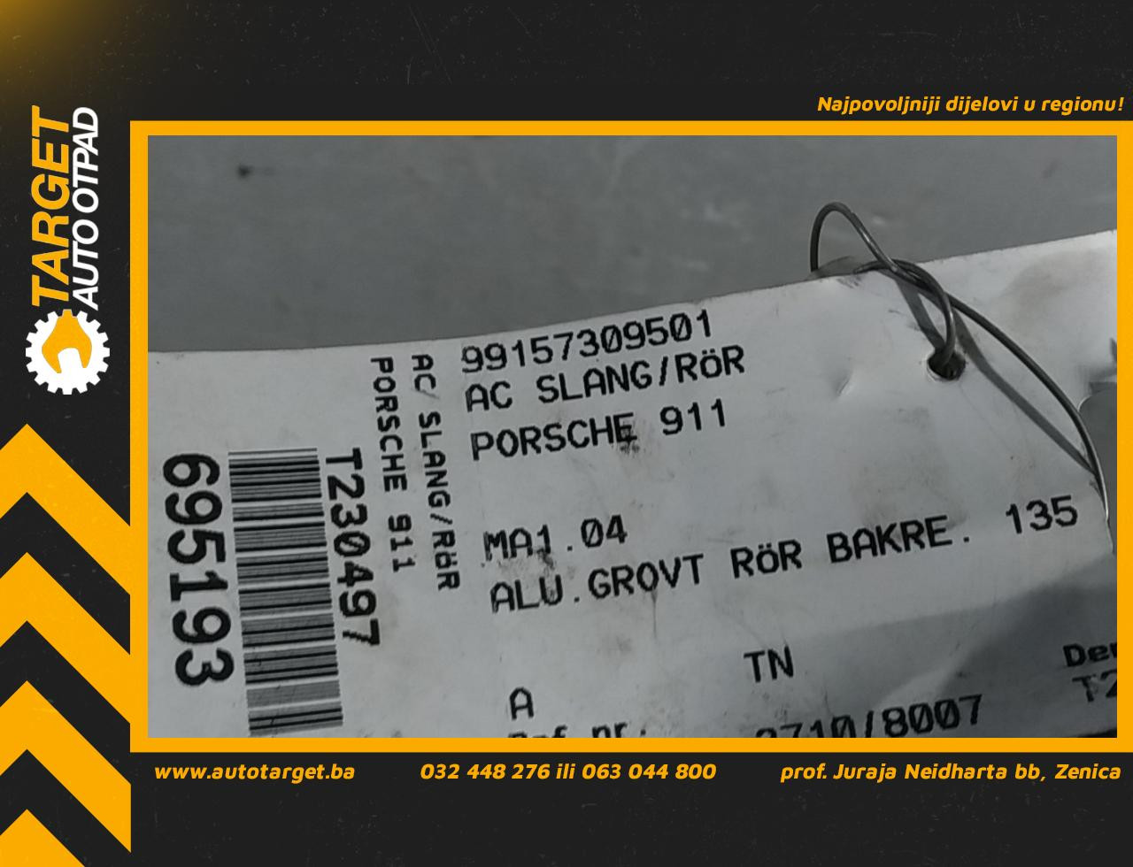 DIJELOVI CRIJEVO KLIME PORSCHE 911 > 05-12 99157309501