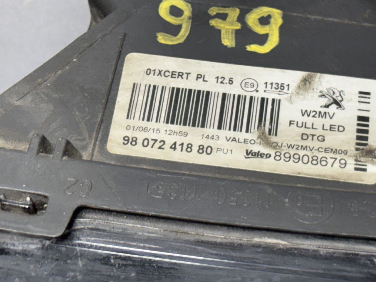 DIJELOVI FAR PEUGEOT 508 > 14-18 9807241880